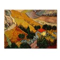 Trademark Fine Art Vincent van Gogh 'Landscape with House' Canvas Art, 18x24 AA01266-C1824GG